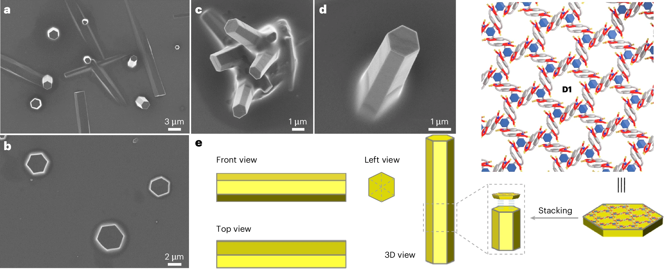 菊花链互锁形成多分子层结晶图